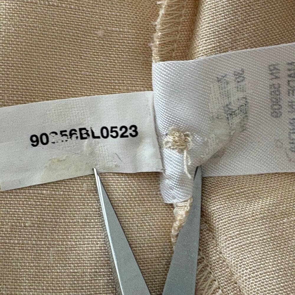 Antonio Melani Linen Blend Peasant Blouse Beige M Butter Mom Boho Tunic Prairie - Picture 8 of 11